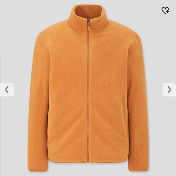 Uniqlo unisex yellow fleece long sleeve full zip jacket NWT - Picture 1 of 8